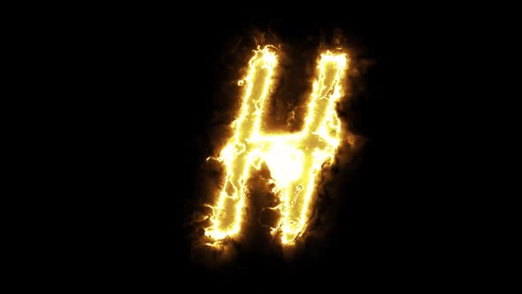 Burning Letter H