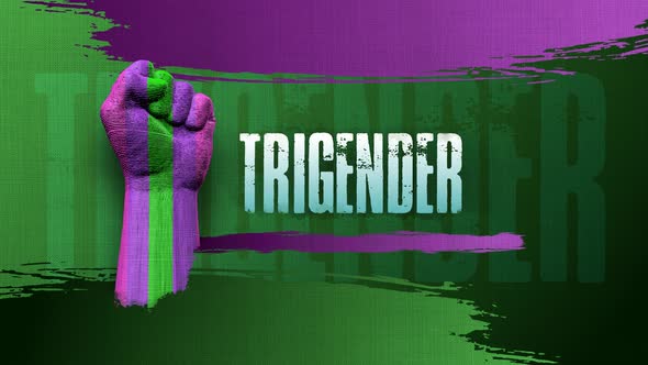 Trigender Gender Sign Background Animation 4k