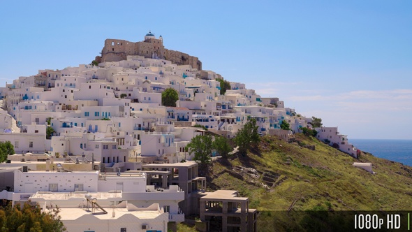 Panoramic view of the Greek Island of Astypalea