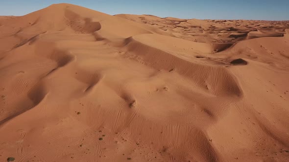 Aerial View Of The Sahara Desert, Near Taghit, Algeria