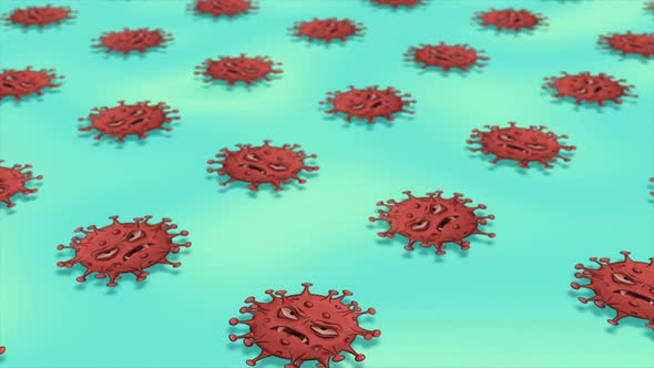 Cute Angry Evil Bad Fly Coronavirus Covid 19 Virus Micro Bacteria