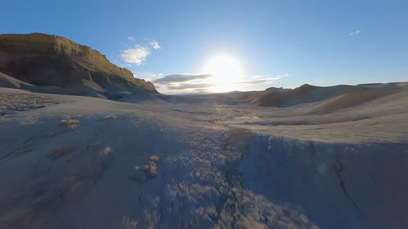 Factory Butte FPV Drone flyby in the hills and canyons.