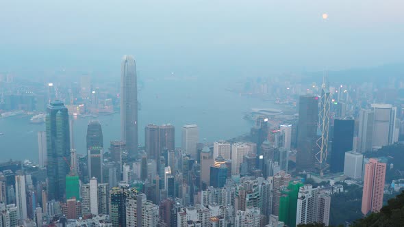  Timelapse of Hong Kong with smog
