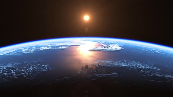 Sun Above Planet Earth alt