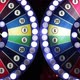 Light bulbs on a round colorful numbering in a casino - VideoHive Item for Sale