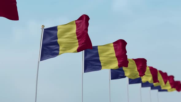 Romania Row Of Flags 