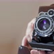Close-up vintage photo camera details, setting up the film camera. - VideoHive Item for Sale