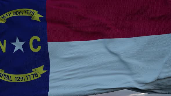 Flag of North Carolina Video Waving in Wind