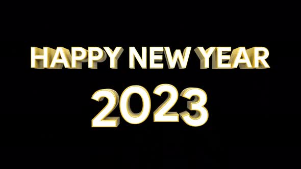 Happy New Year Background Gold Text Animation 4k animation of a happy new year's eve background