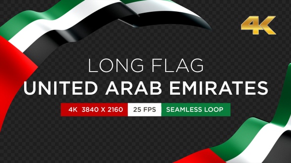 Long Flag United Arab Emirates