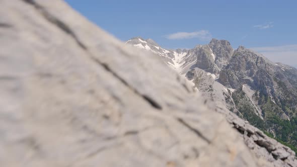 Majestic View of the Accursed Mountains Near Theth Village Albania