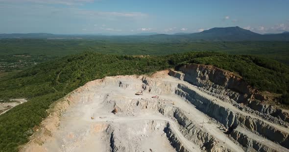 Aerial View From Above of the Mine. This Area Has Been Mined for Copper, Silver, Gold, and Other