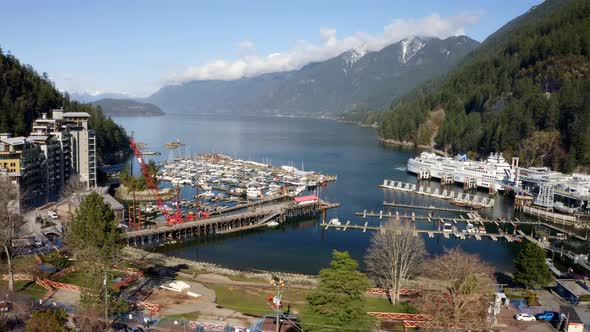 Commercialized Port Of Sewell's Marina And Marine Terminal Of BC Ferries In Horseshoe Bay, BC, West