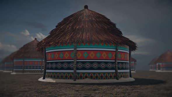 African Round Hut Hd