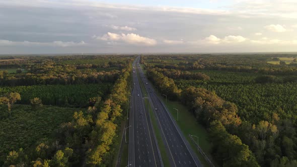 freeway interstate in georgia transportation cars and trucks passing by