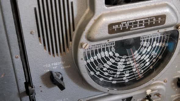 Antique Radio ReceiverTransmitter From Wartime Submarine Analog Control Panel