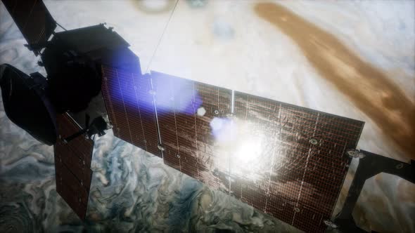 Juno Sattelite Orbiting Jupiter alt