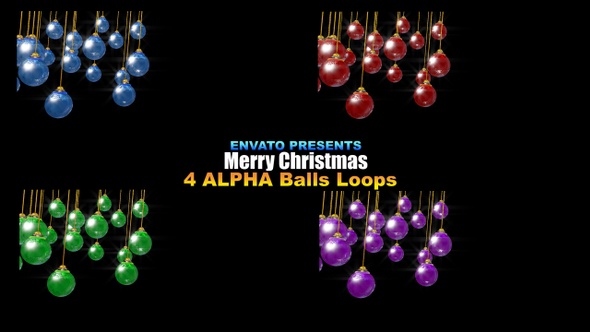 4 Christmas Balls Loops