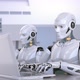 Two Robots Using Laptop - VideoHive Item for Sale