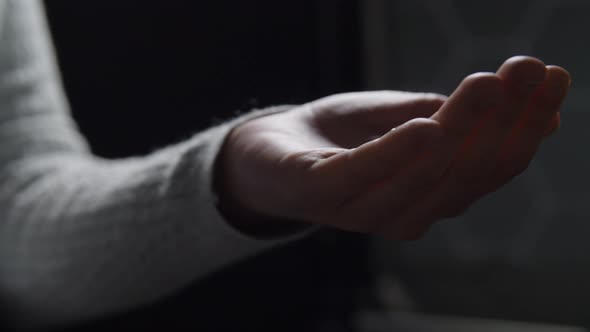 Close Up of Woman Spraying Hand Sanitizer