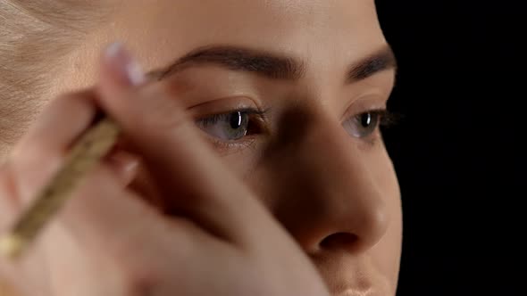 Making Makeup, Eyebrow, Black, Closeup