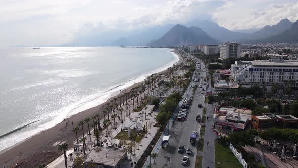 Antalya, Turkey - a Resort Town on the Seashore. Aerial View