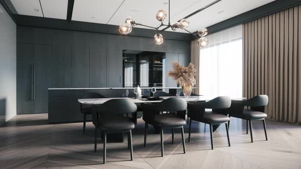 Dining Area In Modern Kitchen