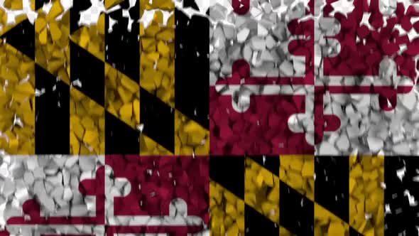 Maryland State Flag Breaking Rocks Transition alt