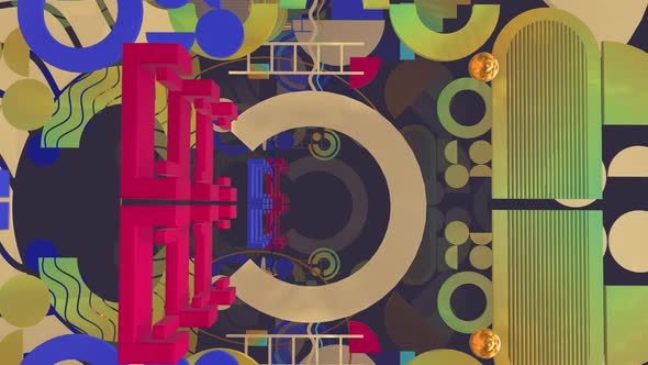 Flat Style 3 D Geometry 02 4K alt