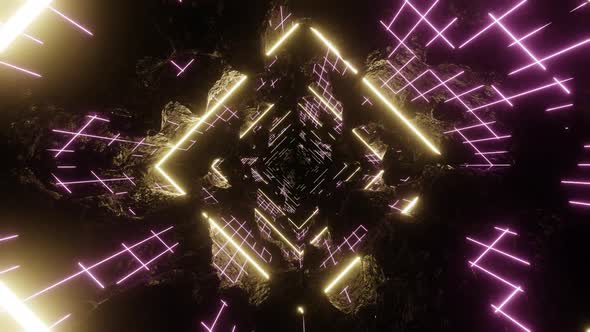 80's Abstrac Grid Light Retro 01 HD