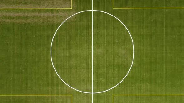 Flying up from the center spot of a soccer field. Wonderful line play.