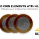 Euro Coins elements 4K UHD with alpha channel - VideoHive Item for Sale