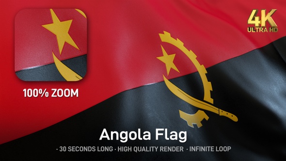 Angola Flag - 4K