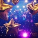Golden Star And Heart Baloons In Magic Blue Fog - VideoHive Item for Sale