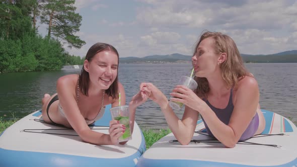 Girlfriends Spending Time Together in Summer