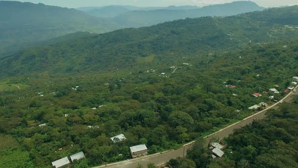 AEREALS FROM VARIOUS MAYAN NEW HOUSES IN CHIAPAS MEXICO SHOT IN 4K