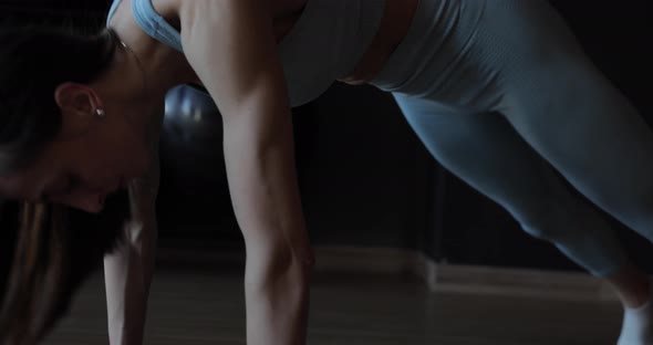 Gymnast Woman Make Yoga Exercise