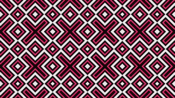 Beautiful Animated Looped White Red Pattern