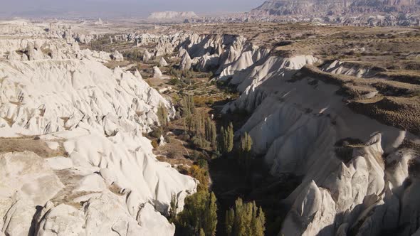 Cappadocia Landscape Aerial View. Turkey. Goreme National Park