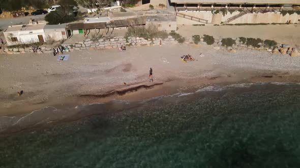 Cala d’Hort beach in Ibiza, Spain