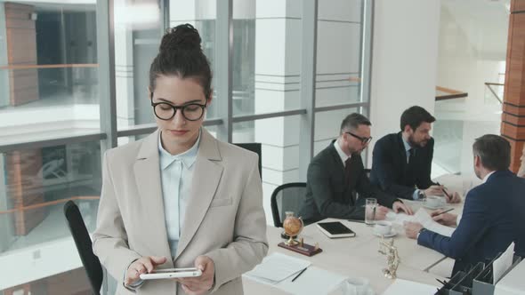 Portrait of Female Lawyer with Digital Tablet