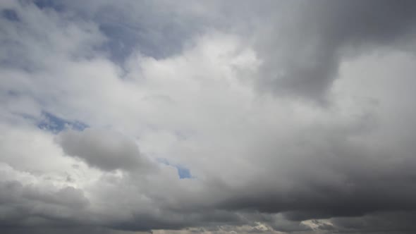 Clouds Running in the Blue Sky Timelapse