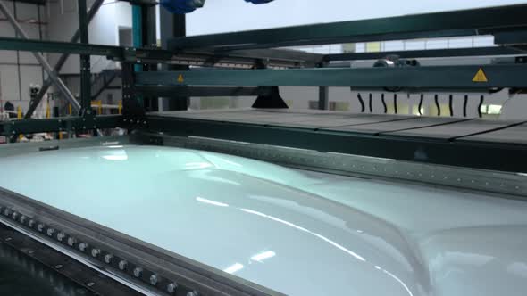 Plastic Sheet Production Line at a Modern Factory Facility