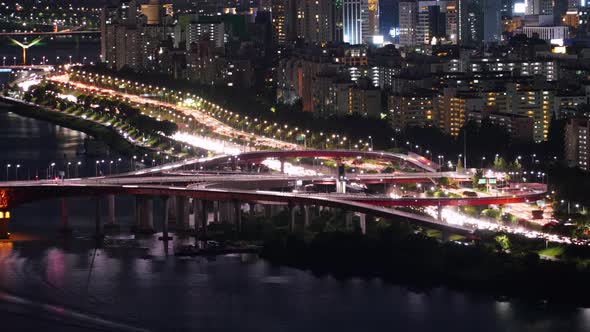 Night Intersection Traffic