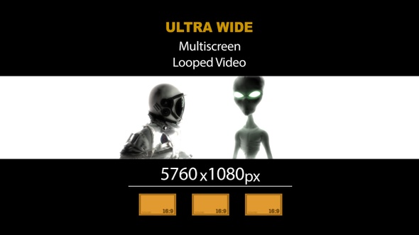 Ultra Wide HD Astronaut Alien Strobe Lights 01