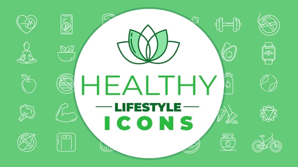 Healthy Lifestyle Icons Pack