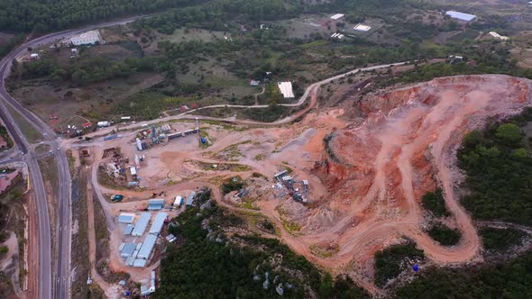 Mountain Quarry Aerial View