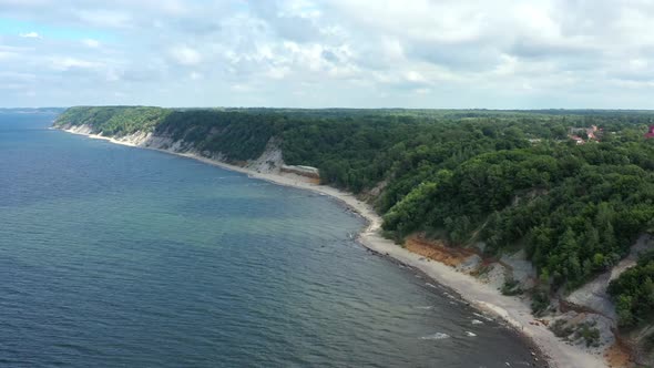 Baltic Sea Coastline with Sandy Mountains