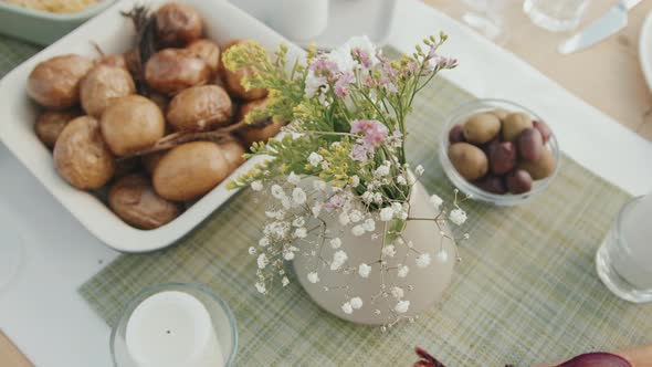 Food and Decoration on Table