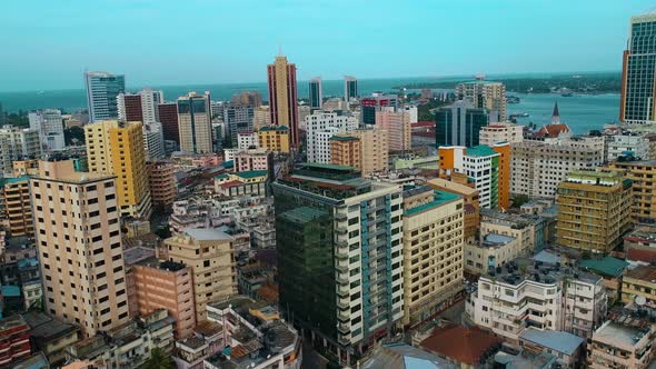 Aerial view of Dar es Salaam city